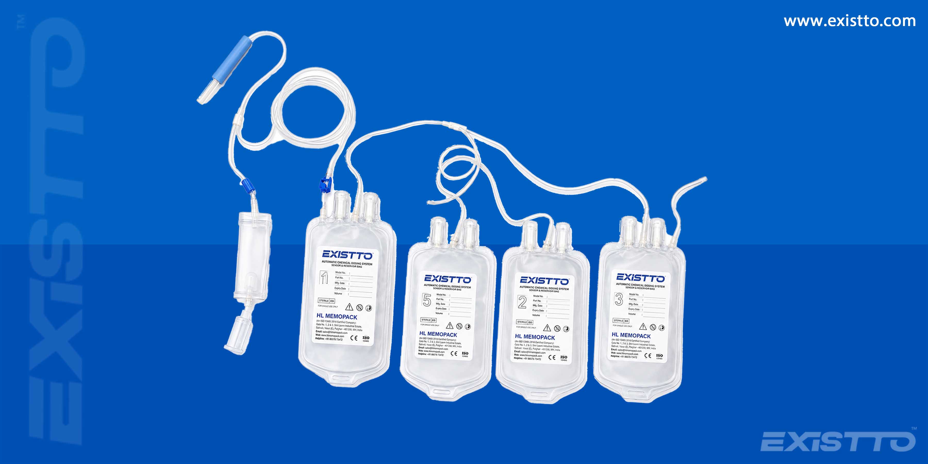 Existto Quadruple Blood Bag with Platelet Bag Size ( ml)- 350/450 Anticoagulant- CPDA/CPD-SAGM